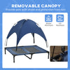 Elevated Dog Bed with Canopy, Portable Raised Dog Cot for L Sized Dogs, Indoor & Outdoor, 36