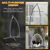 Hammock Chair Stand, Hanging Heavy Duty Steel Frame Hammock Stand Only with Chain for Indoor & Outdoor Use, Black