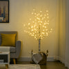 5 ft Artificial Birch Tree Light with Pre-Lit LED Light for Home Party, Indoor and Covered Outdoor Use