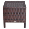 Set of 3 Wicker Nesting Tables Patio Rattan Snack End Side Tables Hand Woven All Weather Garden Outdoor Home Furniture Brown