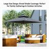 10' x 10' Cantilever Patio Umbrella, Double Top Square Offset Umbrella with 360° Rotation, 5 Adjustable Tilt Angles, Umbrella Cover, Aluminum Pole and Ribs