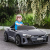 Ride-On Toy On Car with Remote Control, 12V 3.1 MPH Electric Ride for Kids w/ Suspension System, Horn Honking, Grey
