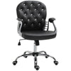 Office Chair, Comfortable Computer Desk Chair with Padded Seat and Adjustable Height, Tufted Back, Black