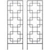 2 Pack Garden Trellis for Climbing Plants, Outdoor Metal Grid Panels for Roses, Vine Flower, Cucumber, Clematis, 72