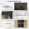 10' x 14' Hardtop Gazebo Wall-Mounted / Free Standing Outdoor Pergola with UPF 50+ & Waterproof Polycarbonate Roof