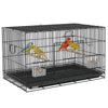 Birdcage for Canaries, Lovebirds Finches, Budgie Cage with Removable Tray, Bottom Mesh Panel, Wooden Perches, Swing, Ramp, Food Containers, 30