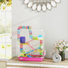 5 Tiers Hamster Cage Portable with Exercise Wheels Play Tube Water Bottle Dishes House Ladder for Gerbils, Pink