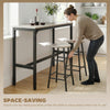 3-Piece Counter Height Bar Table and Chairs, Dining Table and Chairs Set for 2, Pub Table and Chairs