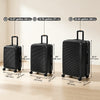 3-Piece Luggage Set, Carry On & Checked Suitcase Set with TSA Lock, Hard Shell, 20/24/28 Inch, Black