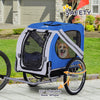 Dog Bike Trailer Pet Cart Bicycle Wagon Cargo Carrier Attachment for Travel with 3 Entrances Large Wheels, White