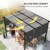 10' x 10' Metal Pergola, Outdoor Pergola with Retractable Canopy, for Garden, Patio, Backyard, Deck