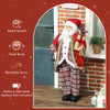 Life Size Singing and Dancing Santa Claus, Standing Animated Santa Claus with Posable Arms, Lantern, Sound Activated