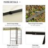 10x13ft Steel Gazebo Sun Shelter Patio Outdoor Party Event Canopy Vented Roof Cream White