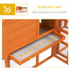 Two-Level Rabbit Hutch Small Animal House Pet Bunny Cage Home w/ Outdoor Run Water & UV Resistant Roof Access Ramp