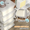 4 Tier Kids Toy Organizer and Storage Bins with 4 Plastic Drawers, Cream White