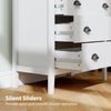 Chest of Drawers with Anti-Tipping, Simple Setup, Easy Clean, Quiet Slides, Modern 3 Drawer Dresser, White