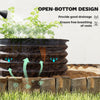 Set of 2 Raised Garden Bed, Metal Planter Box with Safety Edging, Easy-to-assemble Stock Tank, Dark Grey