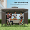10 x 10 FT Canopy Gazebo, Double Roof Patio Gazebo with Screen Panels and Metal Frame for Deck, Backyard