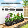 7.9 x 2 x 1ft Galvanized Raised Garden Bed Kit, Metal Planter Box with Safety Edging, Black