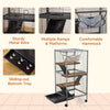 4-Tier Rolling Small Animal Cage, Deluxe Guinea Pig Cage, Ferret Cage for Mink Chinchilla Kitten Rabbit