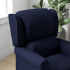 Massage Recliner Chair for Living Room, Push Back Recliner Sofa, Suede Wingback Reclining Chair with Extendable Footrest, Wood Legs, Remote Control, Side Pockets