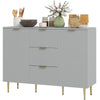 Modern Kitchen Storage Cabinet, Sideboard Buffet Cabinet w/ 3 Drawers and Adjustable Shelves for Kitchen Hallway