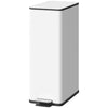 5.3 Gallon Stainless Steel Kitchen Garbage Can with Soft-close Lid, Foot Pedal, Fingerprint-Proof, White