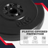 Soozier 4 Piece dumbbell Weight Plates Set 2 x 11lbs and 2 x 22lbs Black (Weights Only)