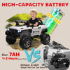 Kids 2 Seater Ride-On Car Police Truck Electric with LED Lights & MP3 for Kids