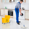 Compact Mop Bucket with Wringer, Mop Bucket on Wheels, 5 Gallon, Separate Dirty and Clean Water, Yellow