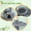 Floor to Ceiling Cat Tree, 4 Tiers Tall Kitty Climbing Tower with Scratching Post, Adjustable Height 87-100