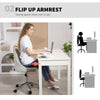 Vanity Chair for Makeup, Velvet Comfy Office Chair with Adjustable Height, Swivel Wheels for Bedroom, Living Room, Grey
