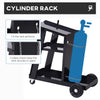 3 Tier Welding Cart Welder Trolley Garage Welding/Plasma Cutter Cart for Tanks Gas Bottles w/ Safety Chain Black