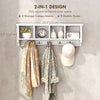 Coat Rack Wall Mount with Shelf, 28