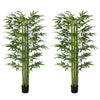 6 FT Artificial Tree Bamboo Tree Fake Plants in Pot for Home Office Living Room Decor, Green
