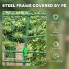 Arched Garden Trellis w/ Climbing Net Metal Cucumber Plant Trellis A-Frame for Climbing Plants 57