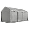 20' x 10' Portable Shed, Outdoor Storage Shed Tent with Roll-up Zipper Door and Removable Sidewalls, Light Grey