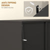 Tilt-Out Laundry Storage Cabinet, Modern Laundry Hamper with 2 Compartments for Bathroom Washroom, Black