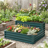 2 Tier Galvanized Raised Garden Bed, Steel Planter Box for Vegetables, Flowers, Herbs, 47