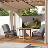 Outdoor Wicker Rattan Rocking Chair Set of 2, Patio Rocker with Thick Cushions for Garden Backyard Porch, Grey