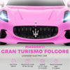 Qaba 12V Maserati Gran Turismo Licensed Kids Electric Car w/ Remote Control, Soft Start, LED Lights, Music, Horn, MP3, Pink