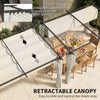 10' x 13' Pergola with Retractable Canopy and Curtains, UPF30+ Sun Shade Shelter for Grill, Garden, Backyard, Deck