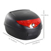 Detachable Scooter Motorcycle Trunk Top Case 24L Tour Luggage Box Tail Carrier Lockable Black