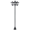 Outdoor Solar Lamp Post, Vintage Style, Dimmable, Waterproof, for Garden Lawn Pathway Walkway, Black