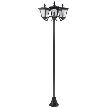 Outdoor Solar Lamp Post, Vintage Style, Dimmable, Waterproof, for Garden Lawn Pathway Walkway, Black