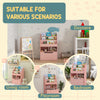 Kids Bookcase with Storage Drawer for Books, Reading Nook, for Classroom, Bedroom, Playroom, Pink