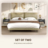 Floating Nightstand Set of 2, Wall Mounted Bedside Table with Drawer for Bedroom, Grey