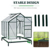 6' x 8' Greenhouse Clear & Twin Wall Panels Green Frame Press to Select