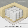 Convertible Bed with Couch, Button Tufted Fabric Sofa Bed with Adjustable Back for Living Room