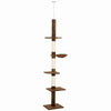 8.5ft Cat Climbing Tree 5-Tier Kitty Activity Center with Scratching Post, Leopard Print
